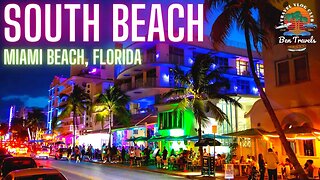 South Beach Miami Florida Night Drive | Ocean Drive Miami Beach🌴