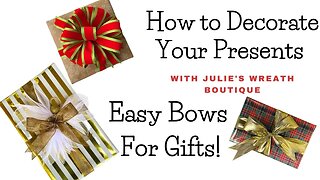 How to Make a Bow for Your Gift | Gift Wrapping Ideas | Christmas Gift Wrapping | DIY Bows