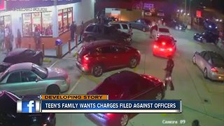 Teen's family wants charge filed against officers after death