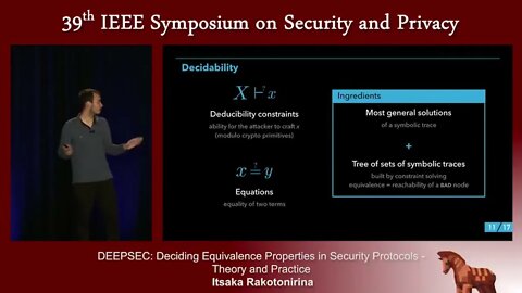 DEEPSEC Deciding Equivalence Properties in Security Protocols Theory and Practice