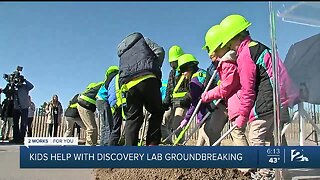 Kids Help With Discovery Lab Groundbreaking