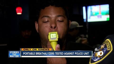 Portable breathalyzers tested against police unit