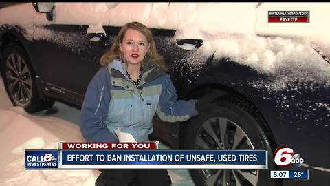 Indiana lawmakers file bill to ban installation of unsafe, used tires