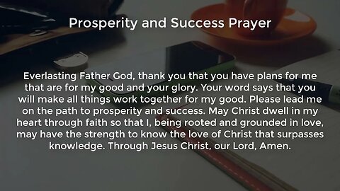 Prosperity and Success Prayer (Powerful Prayer for Favor and Breakthrough)