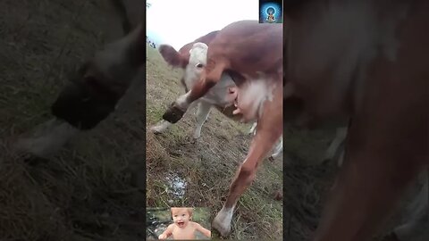 Cow drinks own milk