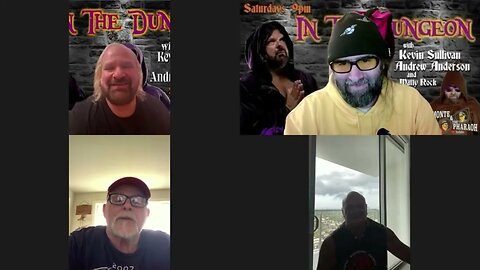 In The Dungeon with Superstar Gangrel with hosts Kevin Sullivan Andrew Anderson and Matty rock