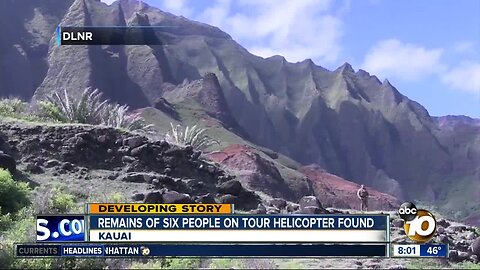 Remains of six people on Hawaii tour helicopter found