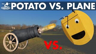Airplane VS Potato Cannon Battle!