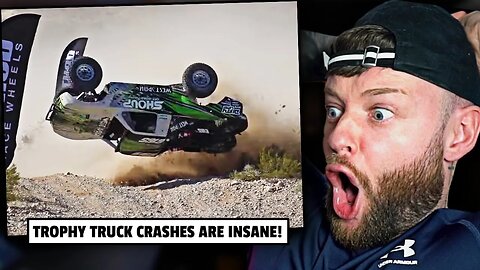 First Time Watching: TROPHY TRUCK CRASHES!