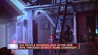 6 people, including toddler, hospitalized after house fire in southwest Detroit