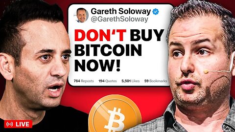 "Do Not Buy Bitcoin Now... Here's Why!" | Gareth Soloway
