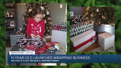 11-year-old launches wrapping business to buy mother Christmas gift