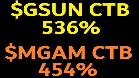 $GSUN CTB 536% FF 8.4M SHARES $MGAM CTB 454% FF 15.4M SHARES - $AMC HERE IS YOUR MOASS