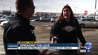 Commerce City police are spreading the love throughout town