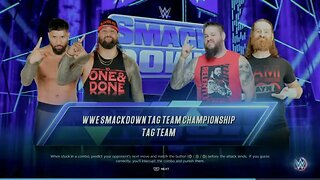 WWE Smackdown Sami Zayn & Kevin Owens vs The Usos for the Undisputed WWE Tag Team Titles