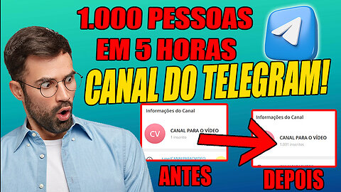 Como adicionar 1000 inscritos no CANAL do telegram!