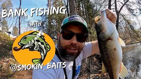 Bank Fishing for Bass using Custom Soft Plastics from Smokin_Baits - Trick Worm for Pre-Spawn Bass
