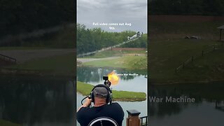 Shooting RC planes with M134 mini gun , with plastic training rounds Columbia war machine