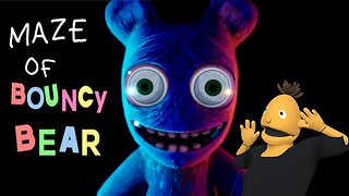 a puppet plays maze of bouncy bear