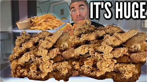 CRAZY CRISPY FRIED CHICKEN CHALLENGE (Family Feast) | With Fries & Sides | Montreal Quebec