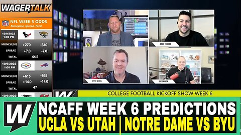 Happy Hour CFB Kickoff Show | NCAAF Week 6 Predictions | UCLA vs Utah | Notre Dame vs BYU