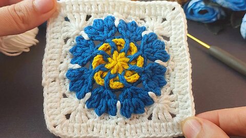 💥How to crochet amazing block motif for blanket