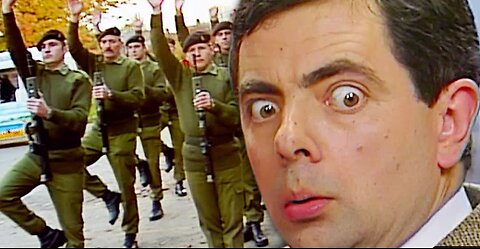 Mr Bean Steals army car ! funny video