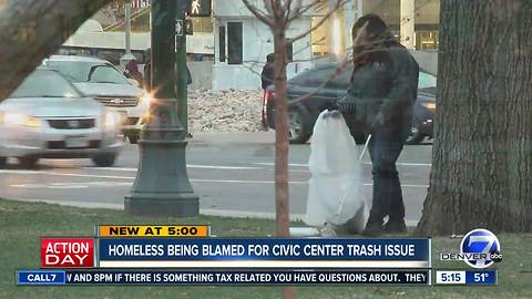 Some say litter from homeless at Denver's Civic Center Park becoming a problem