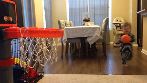 Toddler Makes Every Basketball Shot