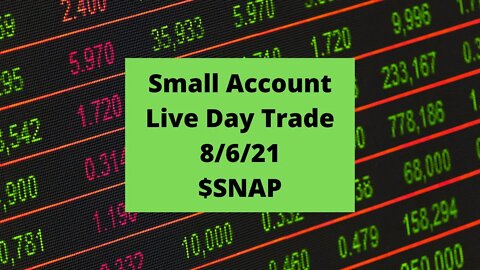 Live Day Trade 8/6/21