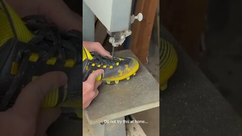 Cutting My Cleats in Half! Under Armour Highlight MC ... #shorts