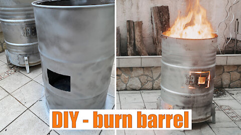 DIY - How to make a Burn Barrel with ventilation shafts [4K]