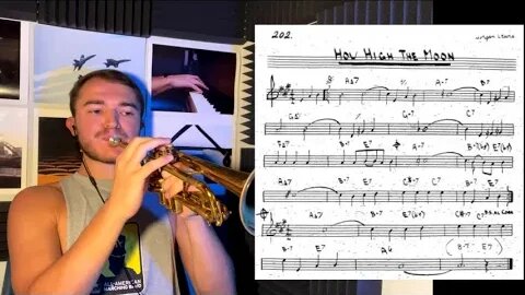 How High the Moon || Jazz standard by Morgan Lewis || Bb Sheet Music and C Chord changes.