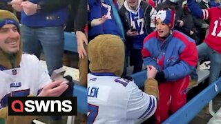 Football fans go wild as US man proposes to girlfriend after team's first touchdown
