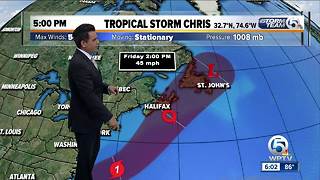 Tropical Storm Chris Sunday update