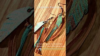 BELOVED, 3 inch, leather feather earrings