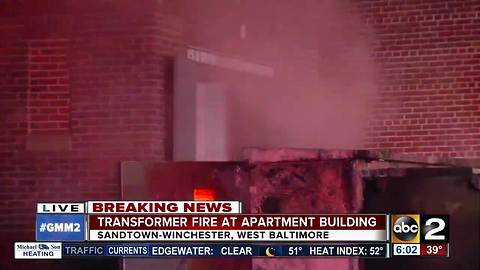 Apartment fire in West Baltimore leaves people stranded in the cold