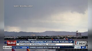 McCarran delays caused by lightning
