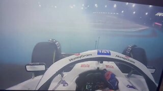 Mick attempting to do donuts, gets scolded immediately by Haas