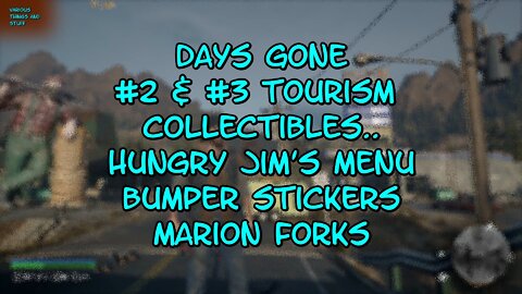 Days Gone #2 & #3 Tourism Collectibles Hungary Jim's Menu, Bumper Stickers Marion Forks