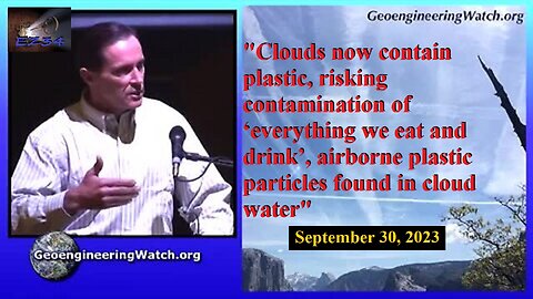 "Clouds now contain plastic, risking contamination of ‘everything we eat and drink’