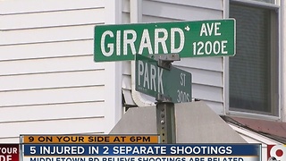 Five people wounded in two Middletown shootings