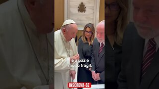 AGORA! LULA E JANJA ENCONTRAM O PAPA FRANCISCO.