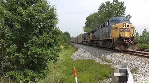 CSX M215 Autorack Train from Creston, Ohio July 25, 2023