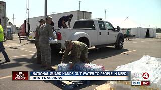 National Guard Hands Out Water to Irma Survivors