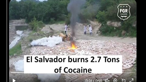 El Salvador burned 2.7 Tons of Cocaine