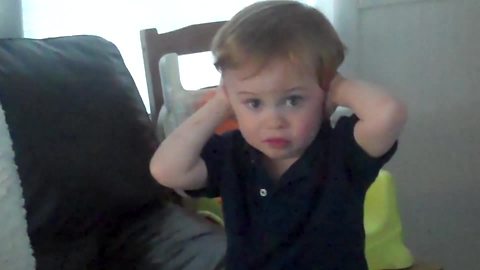 Adorable Toddler Is Scared of the Vacuum