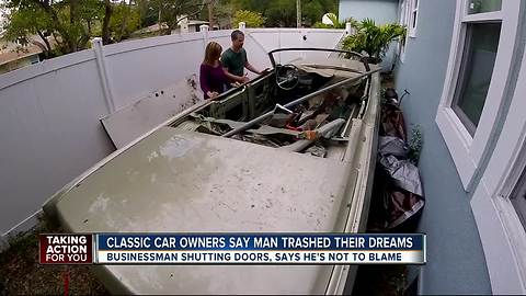 Classic car owners say local business trashed their dreams, owner says it's not his fault | WFTS Investigative Report
