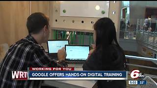 Google holds workshops, coaching sessions and coding classes to help people with hands-on digital training