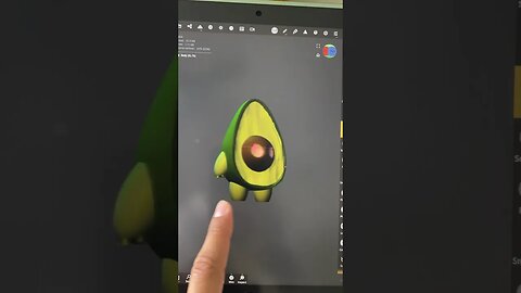 3D Sculpting / modeling An Avocado Boy #shorts